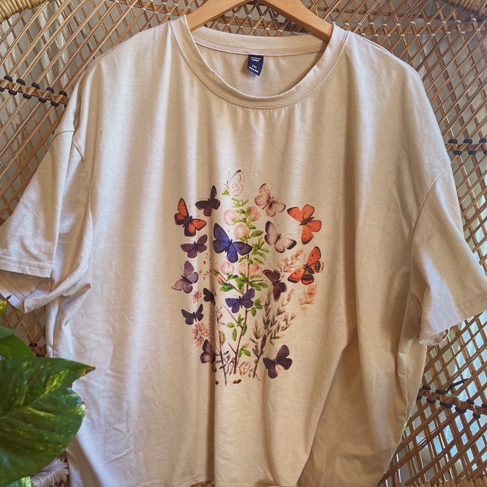 SHEIN butterfly tee